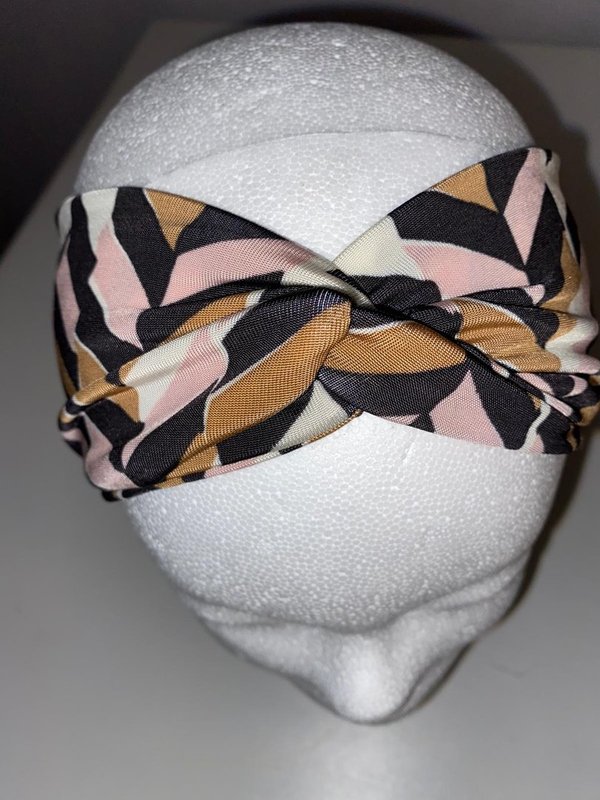 Haarband Stirnband 70´s Style rosa - nude - schwarz