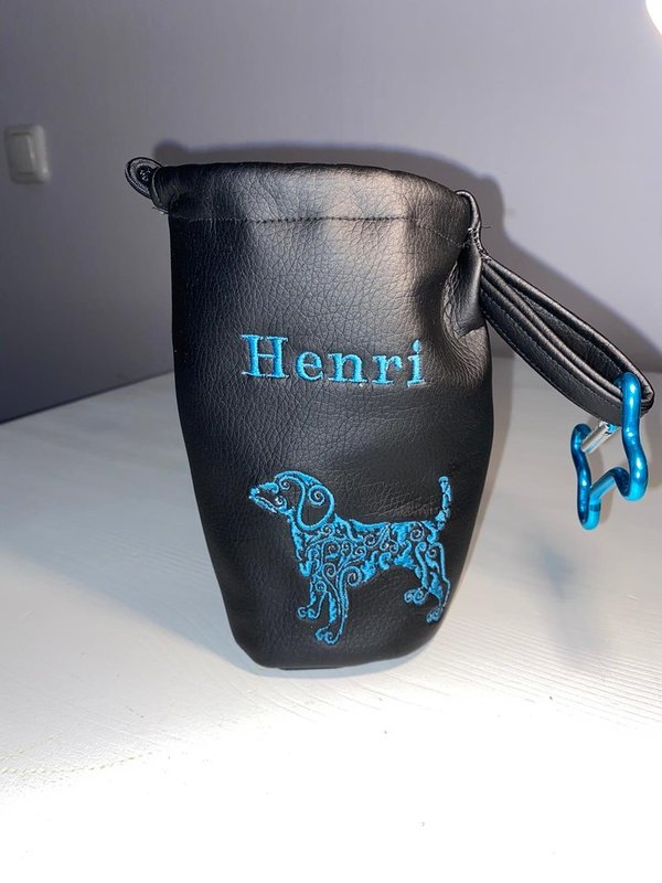 Leckerli-Beutel Hundebeutel mit Kotbeutel-Spender "Henri"