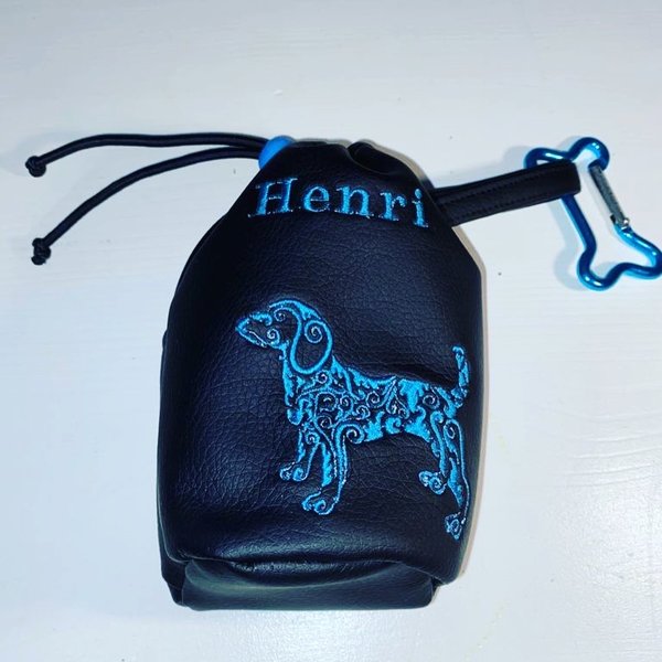 Leckerli-Beutel Hundebeutel mit Kotbeutel-Spender "Henri"